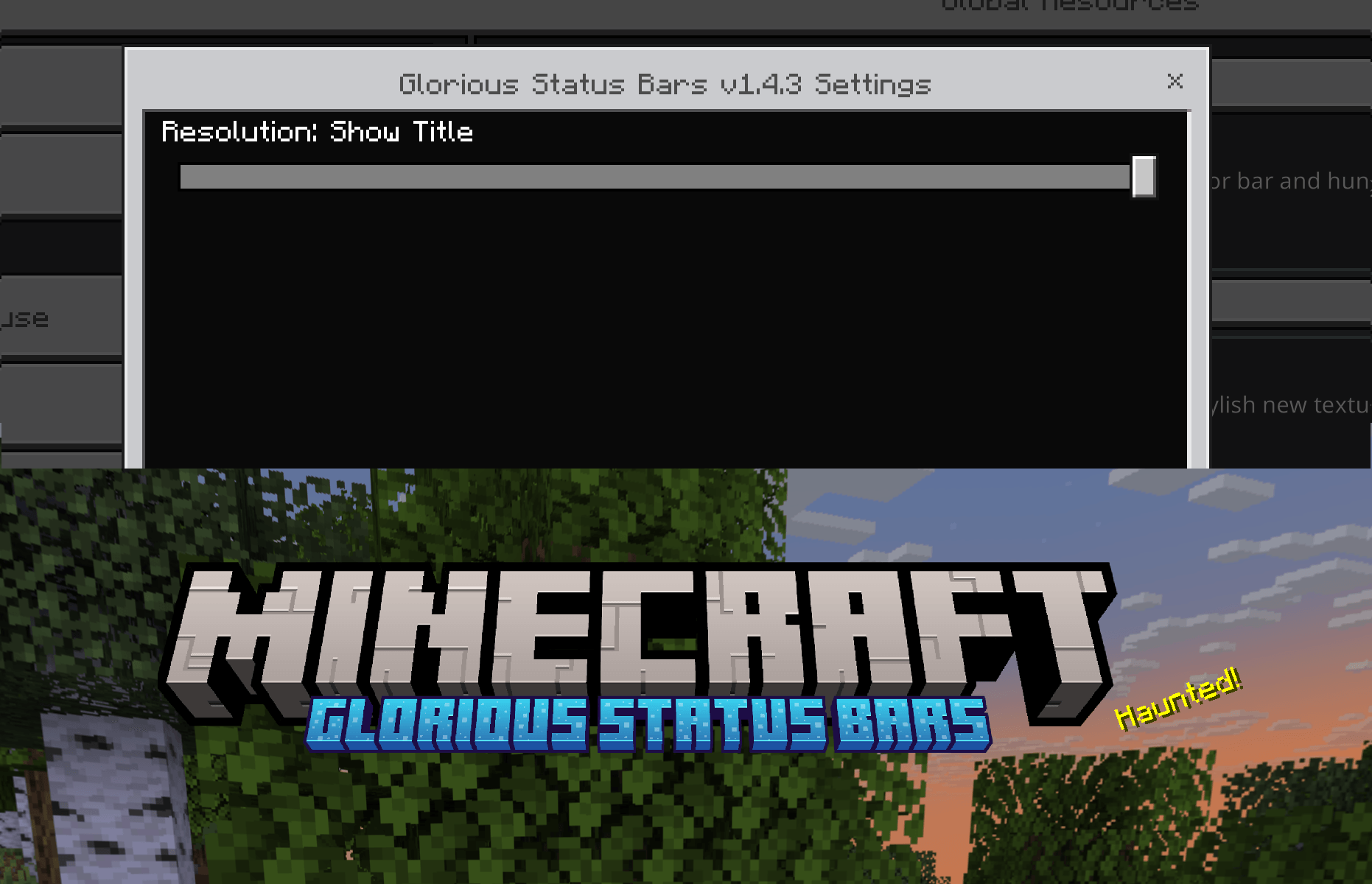 [Bedrock] Glorious Status Bars v1.6 — screenshot 1