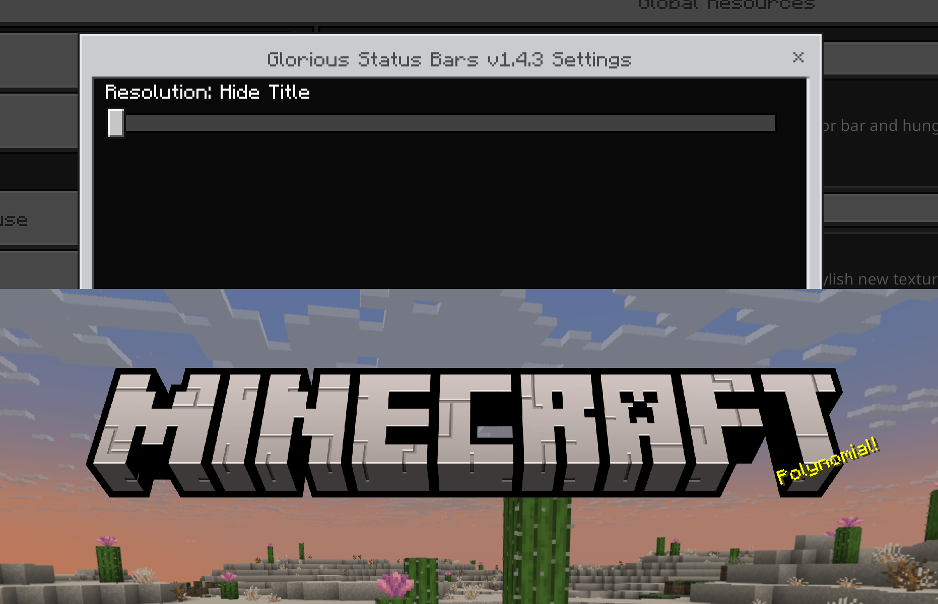 [Bedrock] Glorious Status Bars v1.6 — screenshot 2