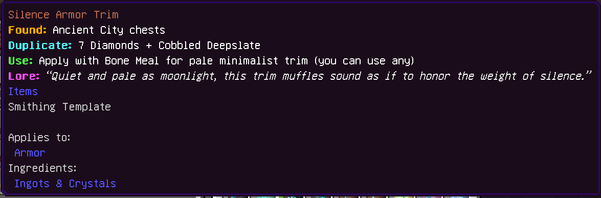 SMITHING TEMPLATES DESCRIPTIONS — screenshot 4