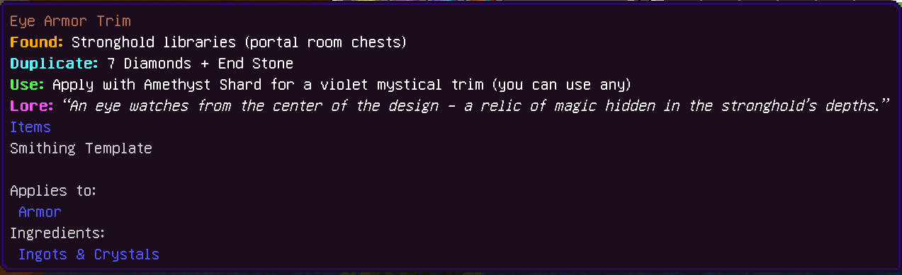 SMITHING TEMPLATES DESCRIPTIONS — screenshot 5