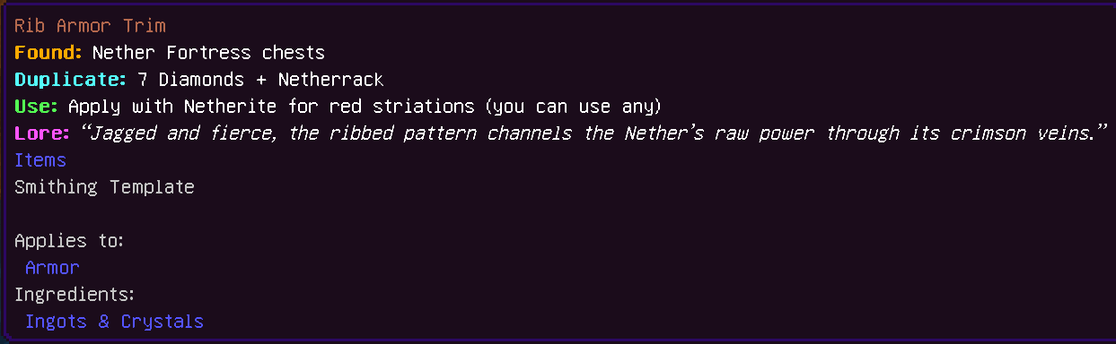 SMITHING TEMPLATES DESCRIPTIONS — screenshot 6