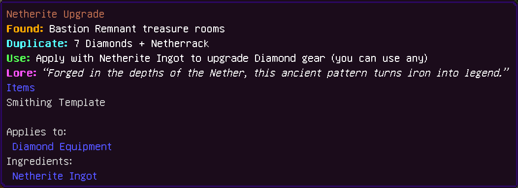 SMITHING TEMPLATES DESCRIPTIONS — screenshot 7