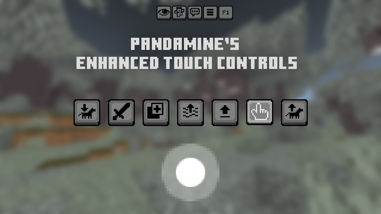 PandaMine's Enhanced Touch Controls (Invisible Touch Buttons, Inventory Button Hider, F1 Button) — screenshot 1