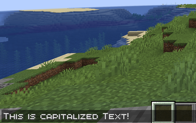 qrafty's CAPITALIZED FONT (Bedrock Edition) — screenshot 1