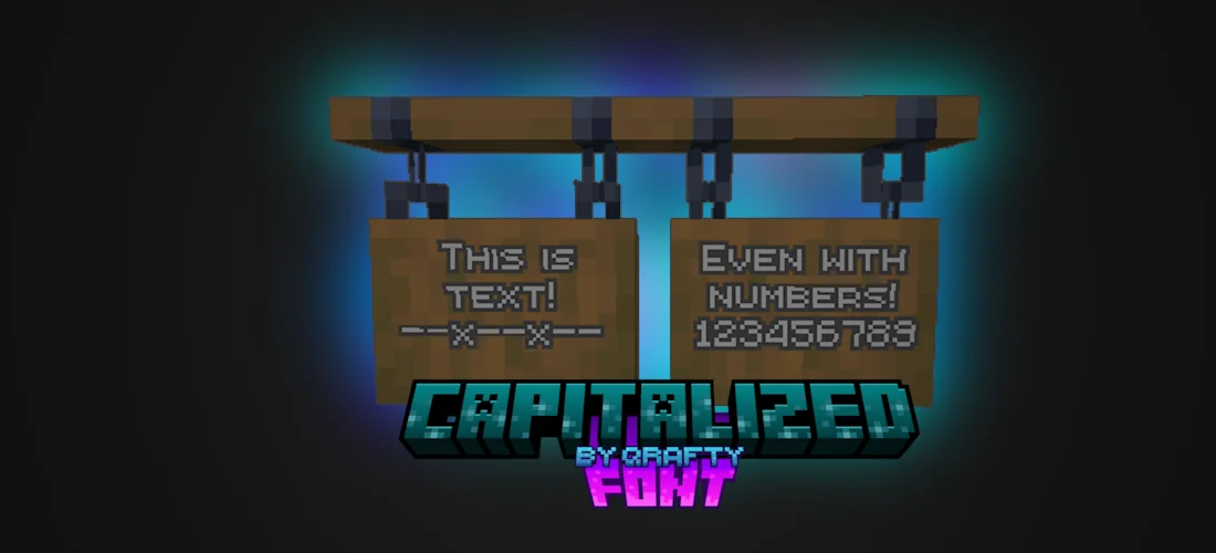 qrafty's CAPITALIZED FONT (Bedrock Edition) — screenshot 2