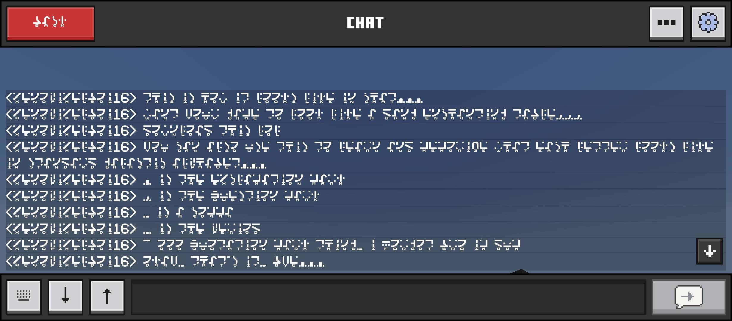 Standard Galactic Alphabet Font — screenshot 4
