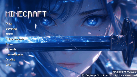 Animated Menu: Azure Blade Live Wallpaper — screenshot 1