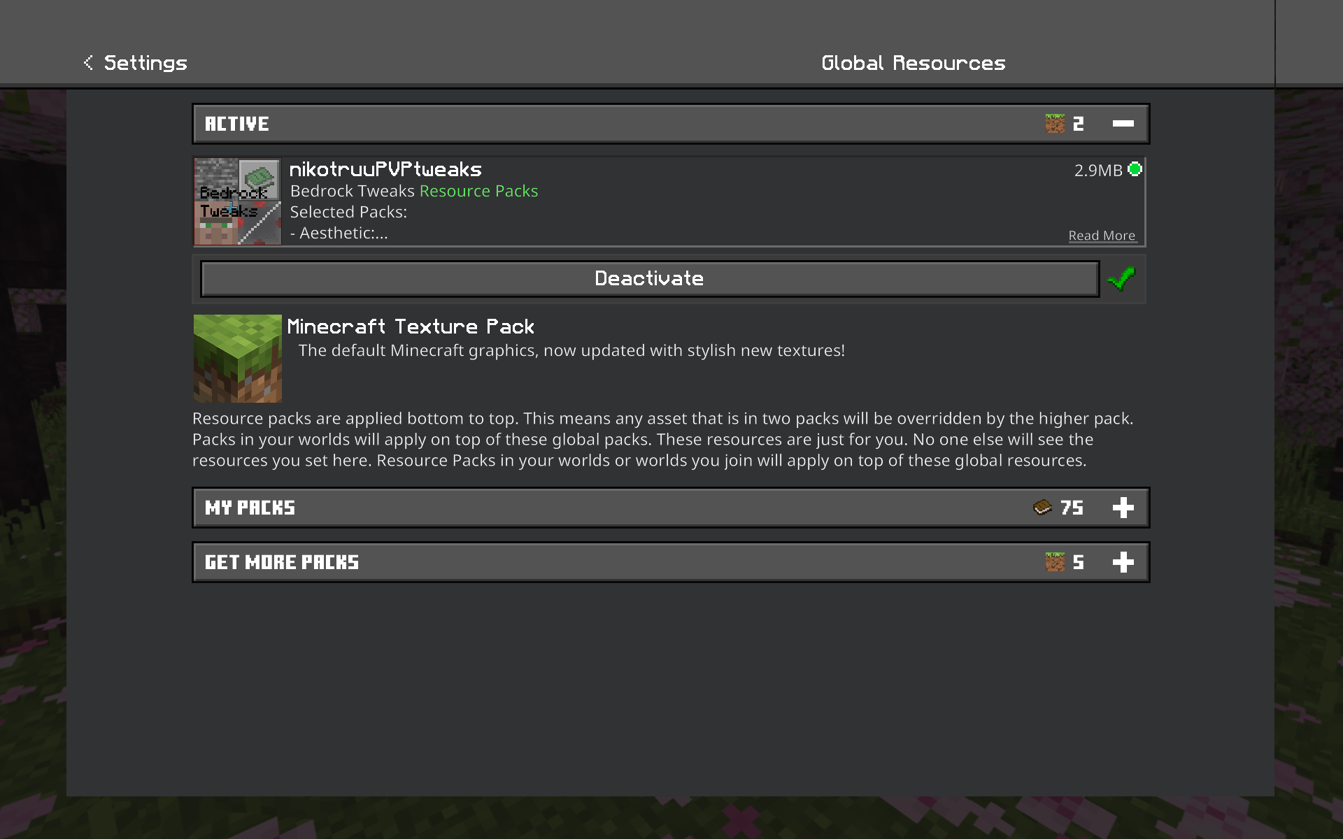 nikotruucpsYT's PVP Tweaks — screenshot 1