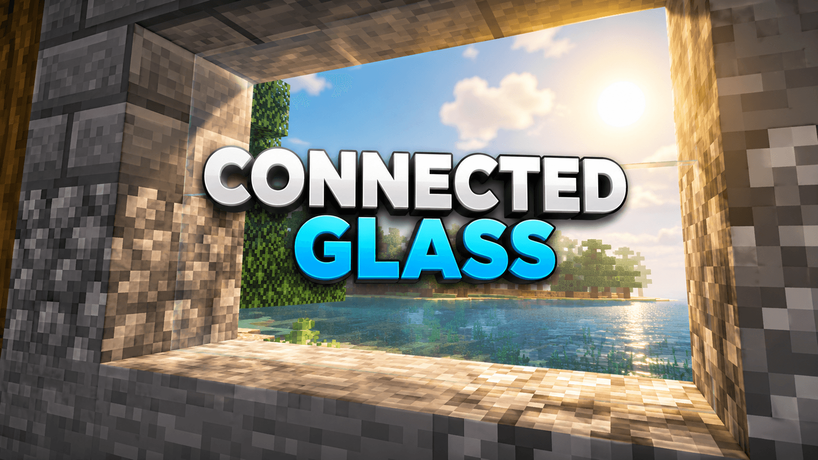 CONNECTED GLASS BY BAKU — Minecraft Bedrock Texture Pack Download