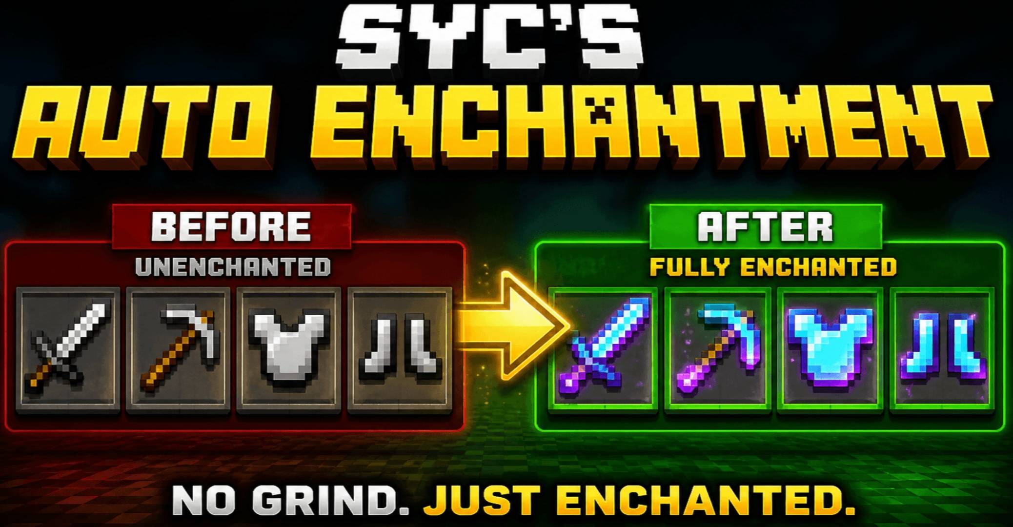 Auto Enchantment Pro (Achievement Friendly) — Minecraft Bedrock