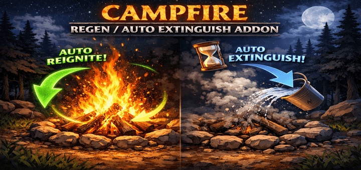 Campfire regen / auto extinguish — screenshot 1