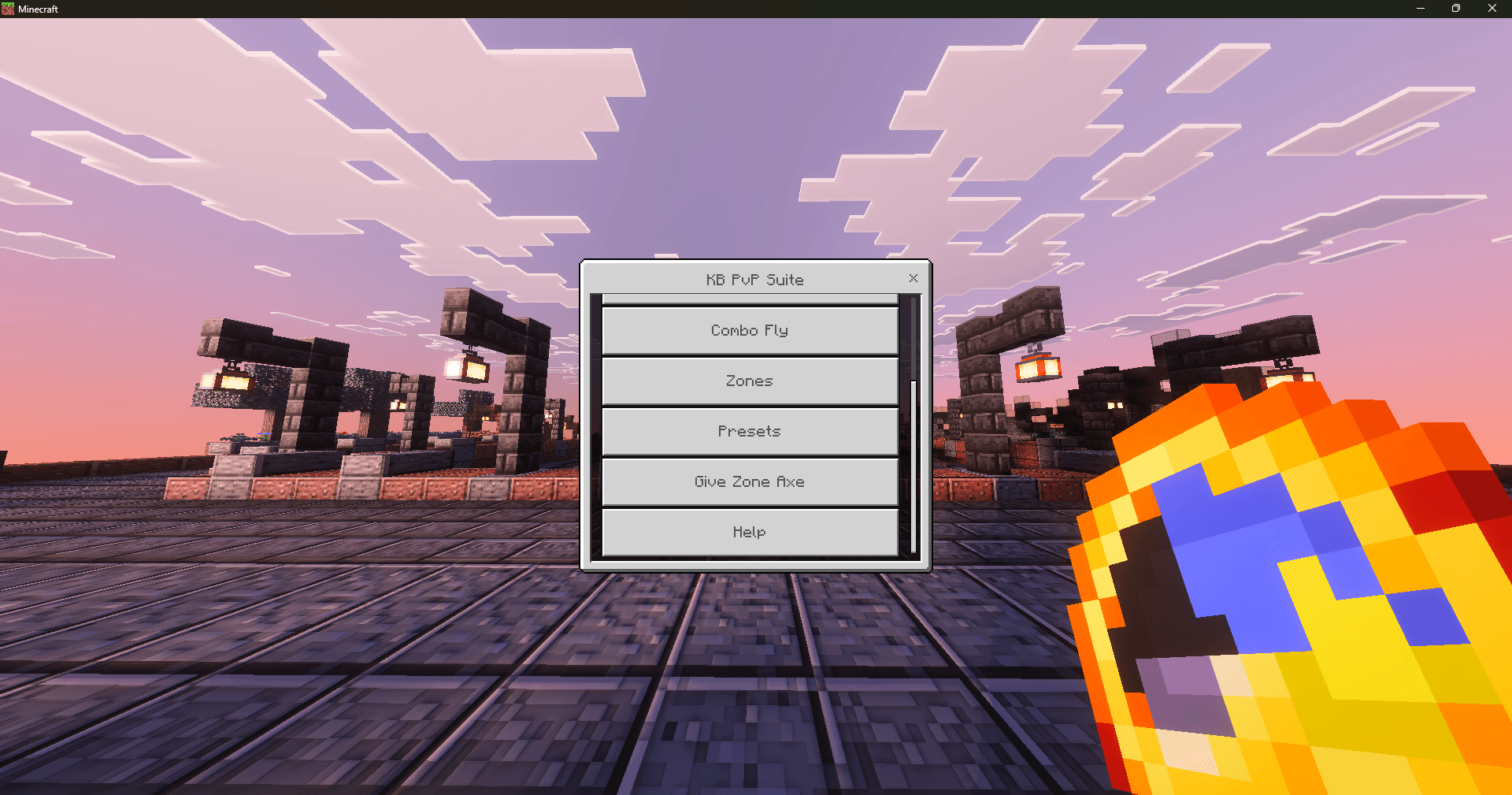 custom kb and combo fly with tick between hits customizable by zones — screenshot 4
