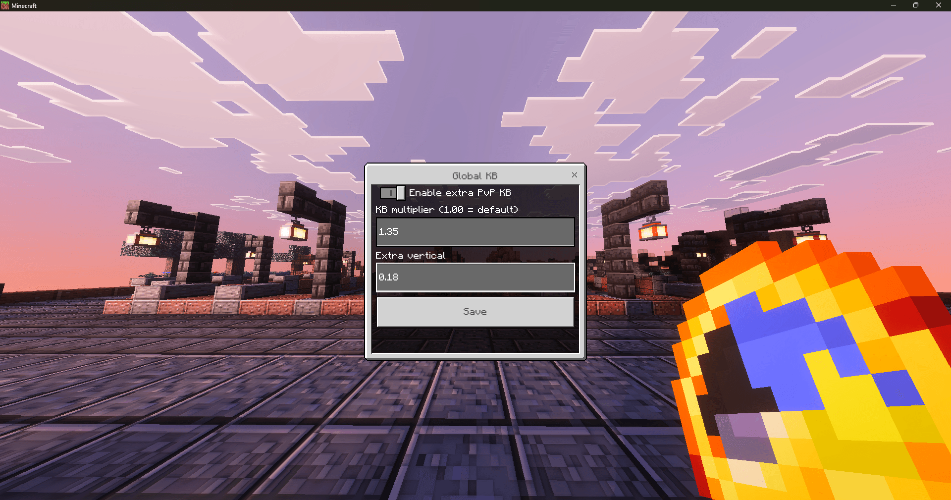 custom kb and combo fly with tick between hits customizable by zones — screenshot 5