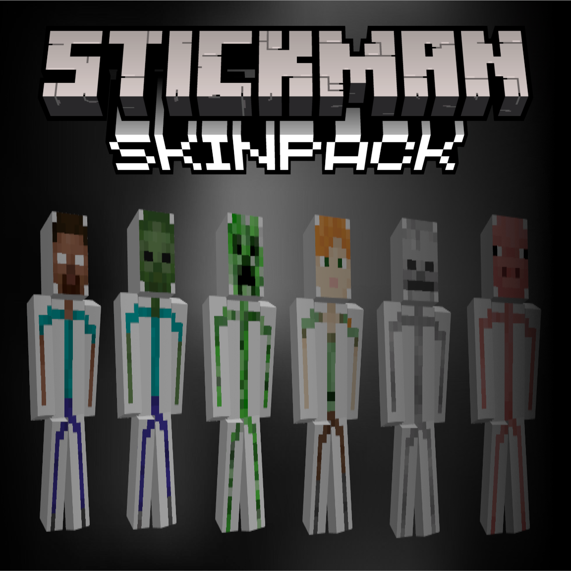 File Packer For Android Stickman Collection — Minecraft Bedrock Skin Pack Download