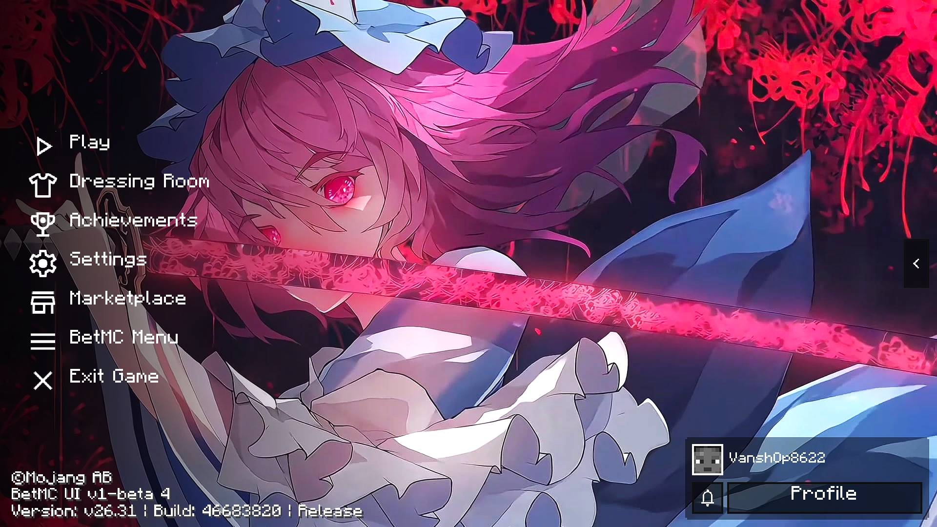 Yuyuko Saigyouji UI — screenshot 2