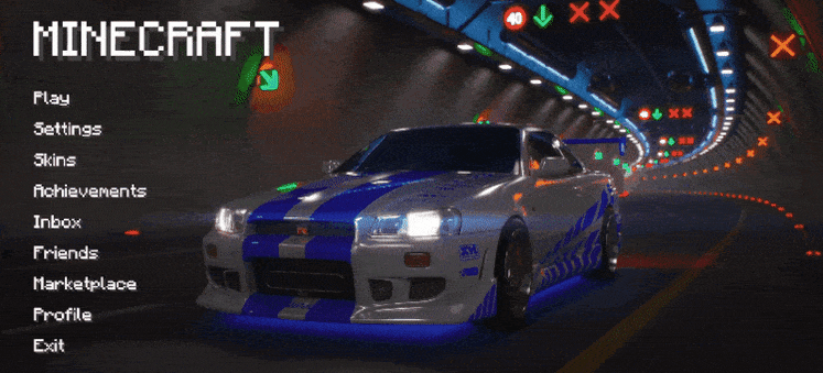Animated Menu: Nissan GT-R R34 Skyline — screenshot 1