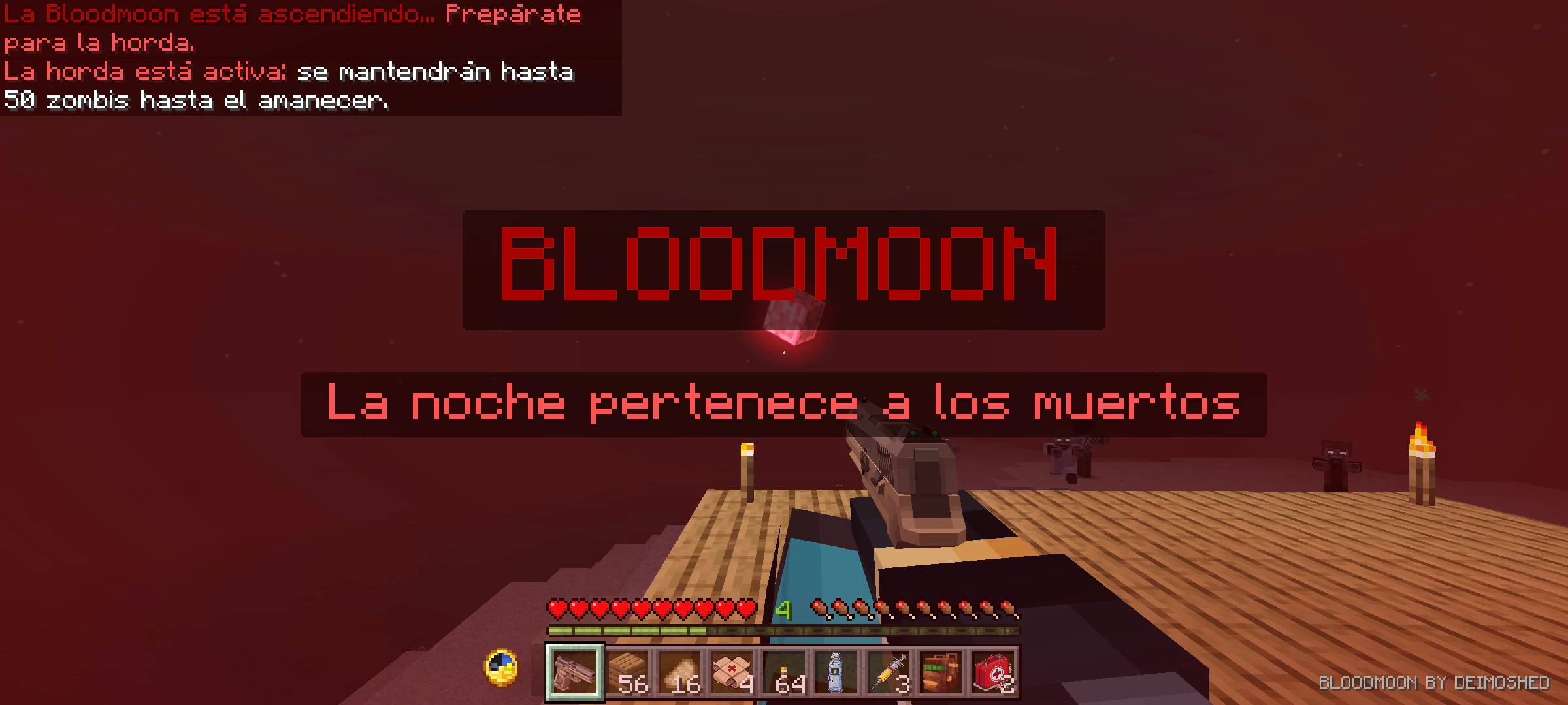 BLOODMOON apocalypse zombie — Minecraft Bedrock Addon Download