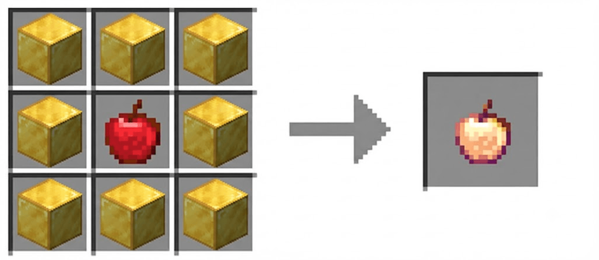 Craftable enchanted golden apрlе — screenshot 1