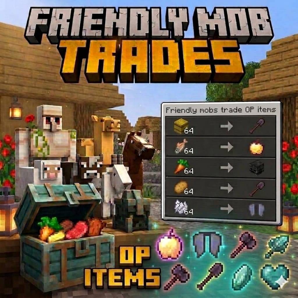Friendly Mobs Trade OP ITEMS — screenshot 1