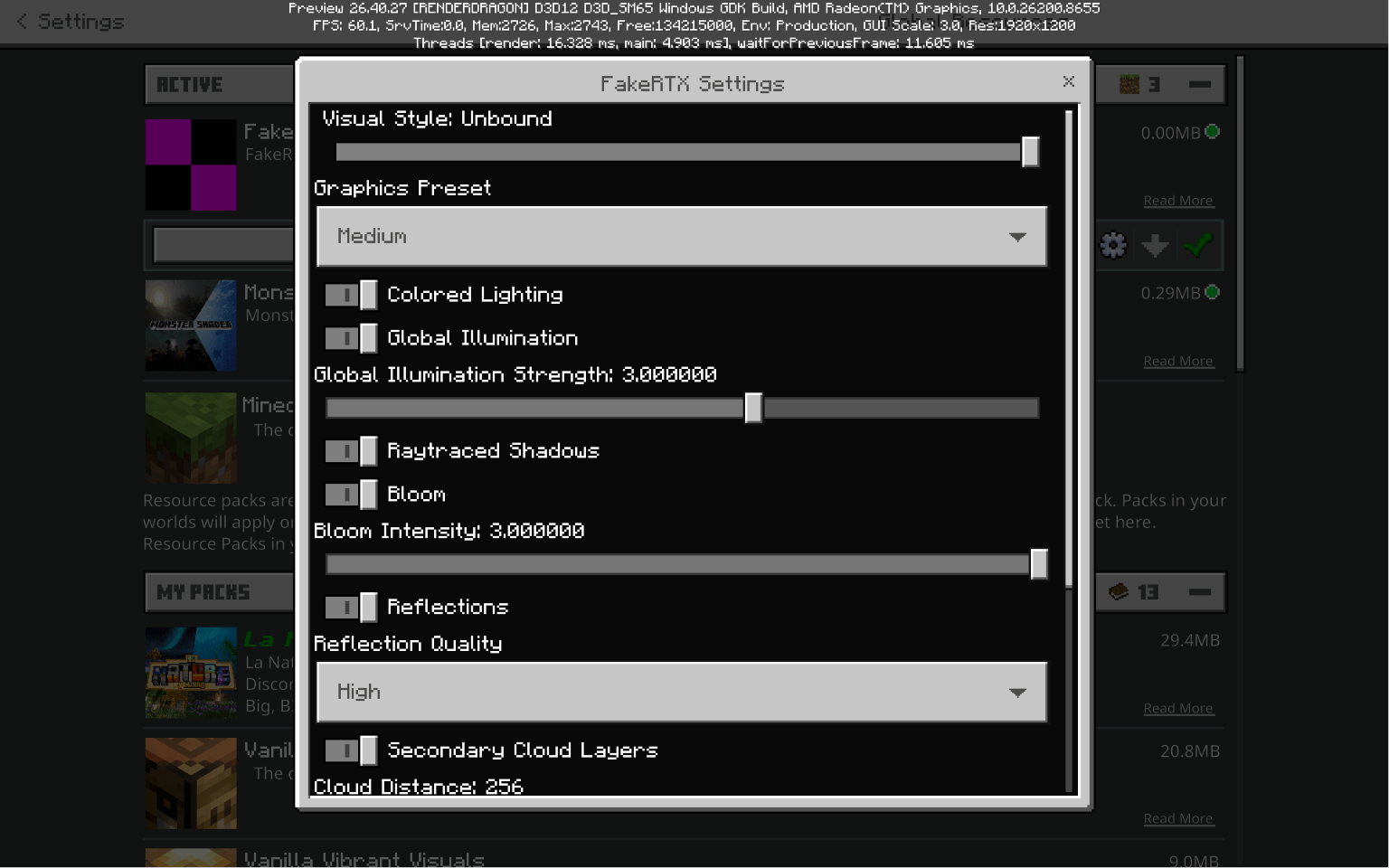 Experimental Manifest Settings Pack — screenshot 1