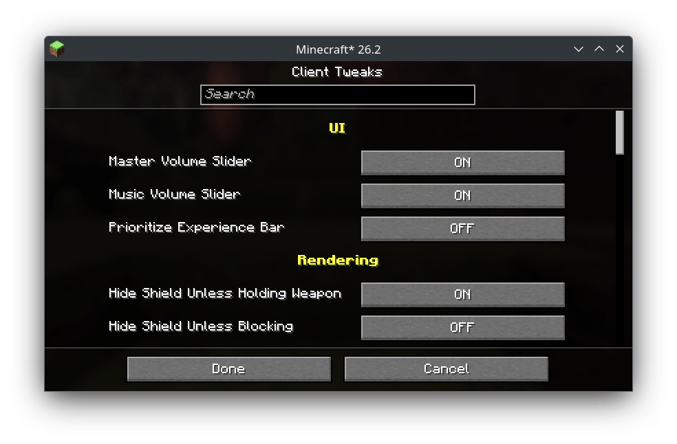 Client Tweaks — screenshot 1