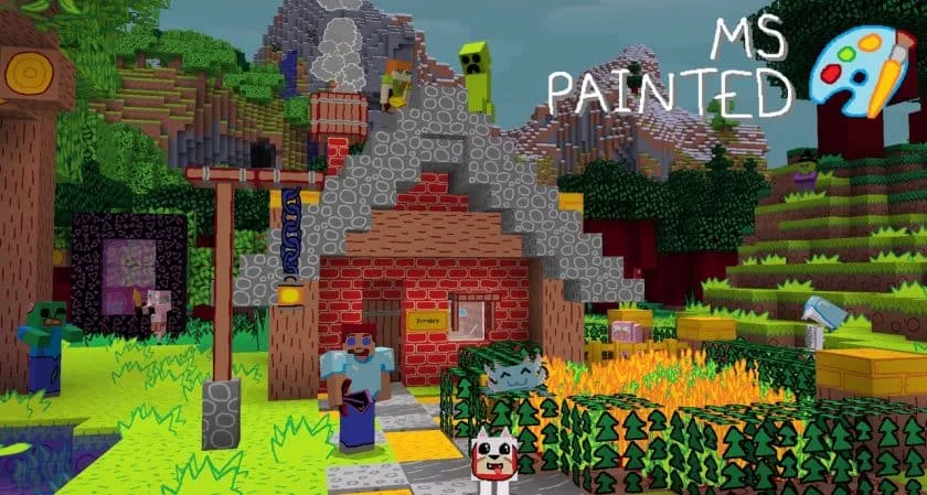 MS Painted Resource Pack 1.19 / 1.20 | Minecraft Resource Pack — screenshot 1