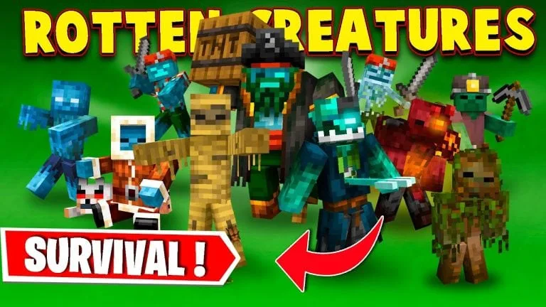 Rotten Creatures (Bedrock) Addon for Minecraft