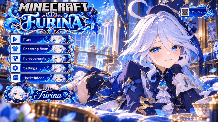 Furina UI | Anime | Animated Menu | Anime Girl | Anime UI | Girl | Menu | Genshin