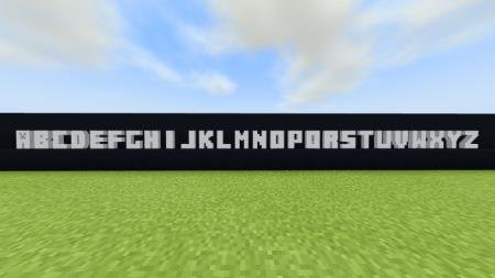 Minecraft 3D Font