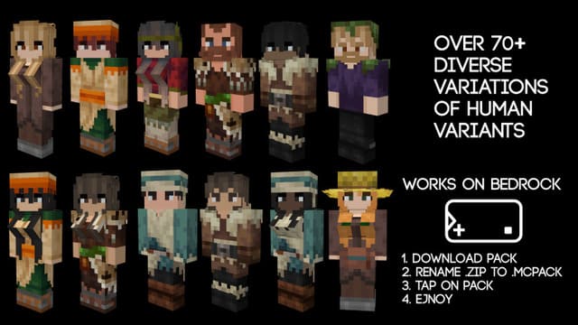Human Player Villagers Textures — screenshot 2