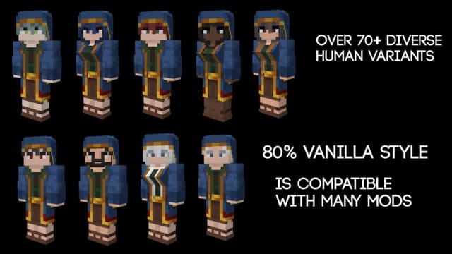Human Player Villagers Textures — screenshot 3