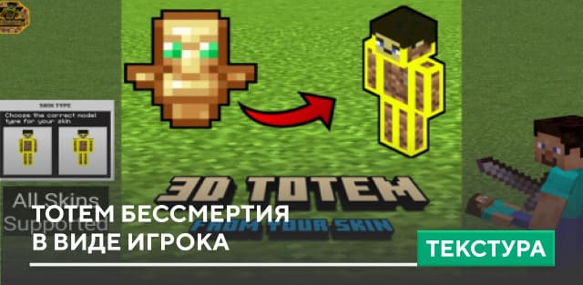 3D Totem From Player Skin — screenshot 1