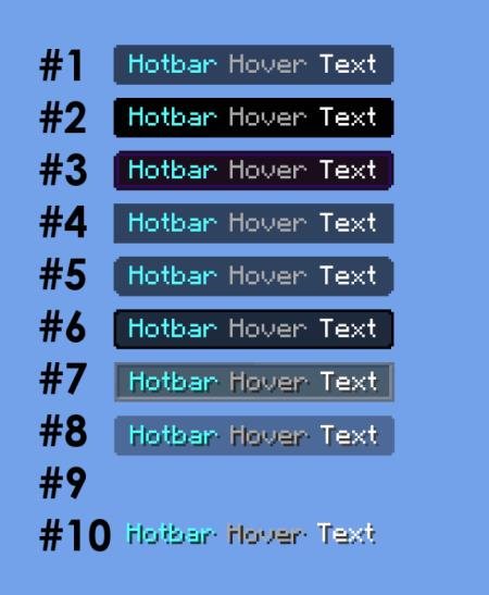 Custom Hotbar Hover Text Textures — screenshot 2