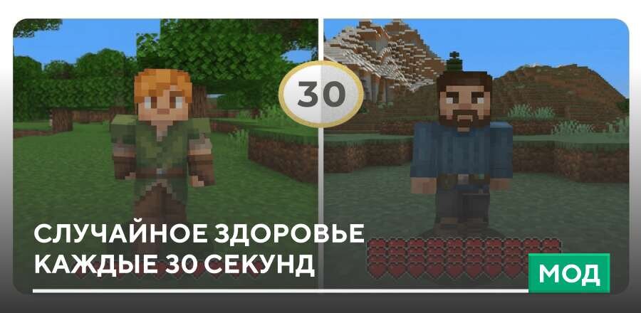 Minecraft but your health is randomized every 30 seconds — screenshot 1