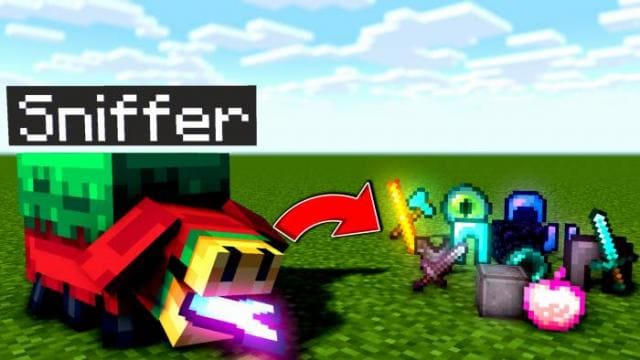 Minecraft, But Sniffer drops OP Items — screenshot 6
