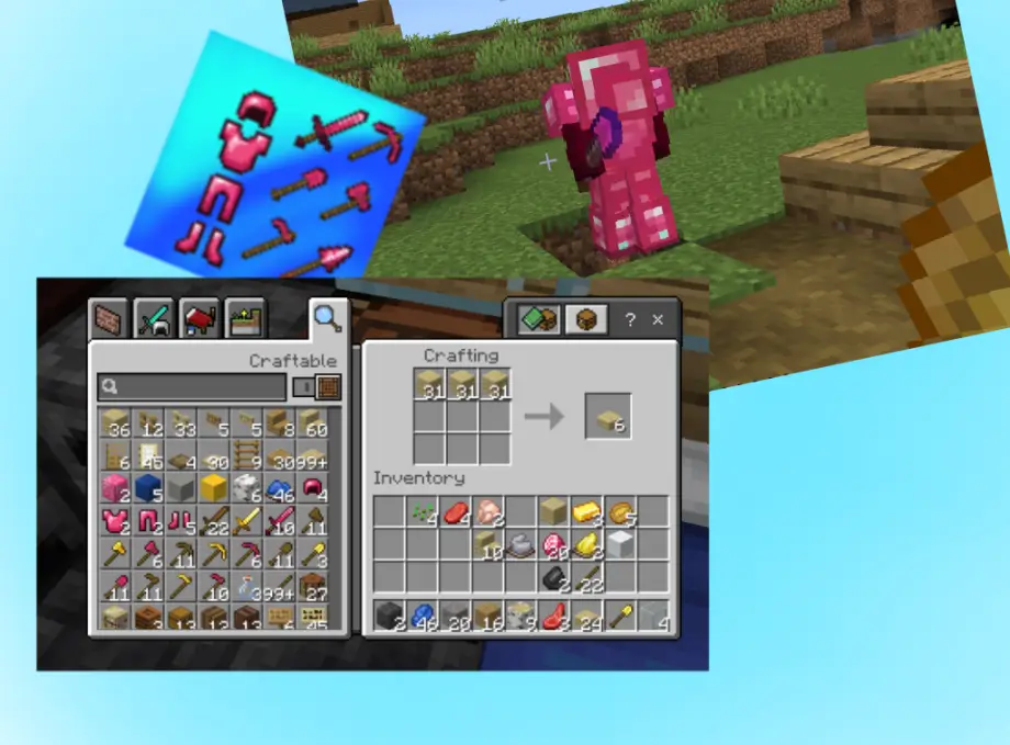 Russian Blocks Items and Armour Texture Pack for MCPE 26.50