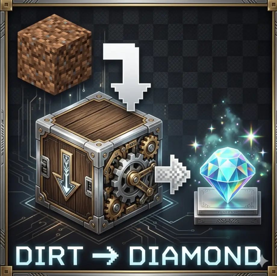 Dirt to Diamond Addon for Minecraft Bedrock 1.21.130