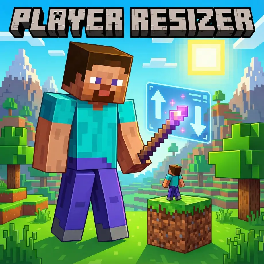 Player Resizer Addon for Minecraft Bedrock 1.21.100