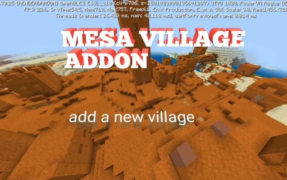 Mesa Village Addon for Minecraft Bedrock 1.21.90