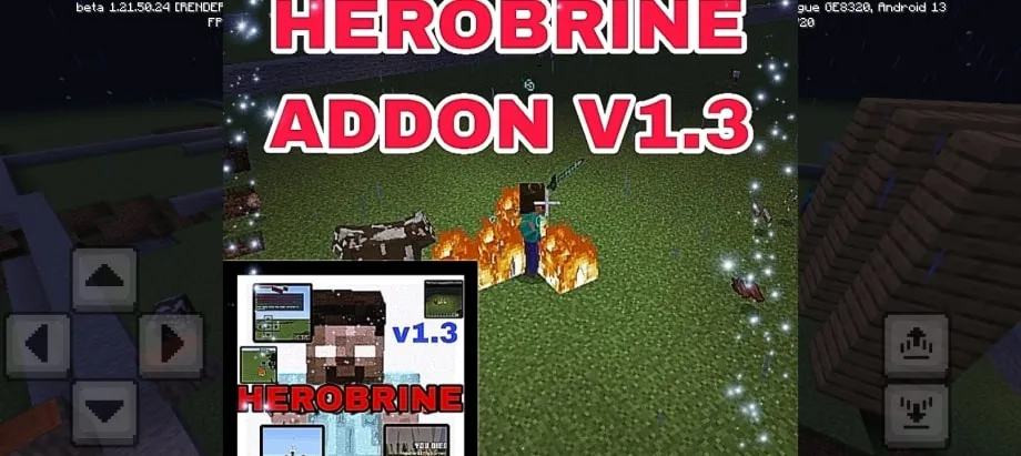Herobrine v1.3 Addon for Minecraft Bedrock 1.21.70