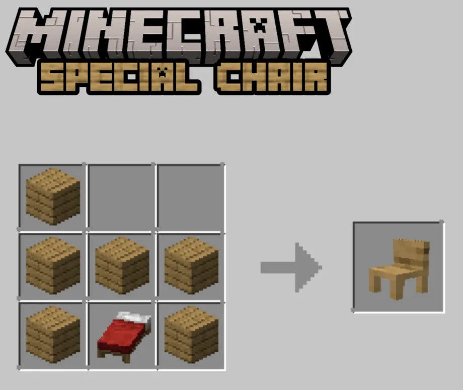 Special Chair Addon for Minecraft Bedrock