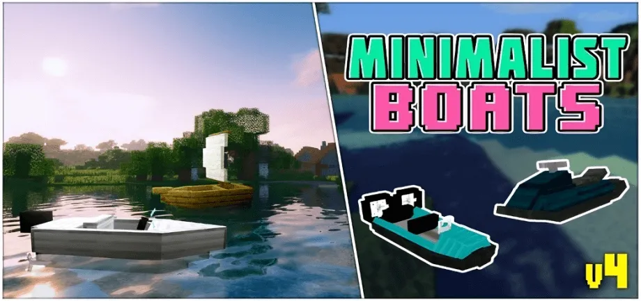 Minimalist Boats Addon for Minecraft Bedrock
