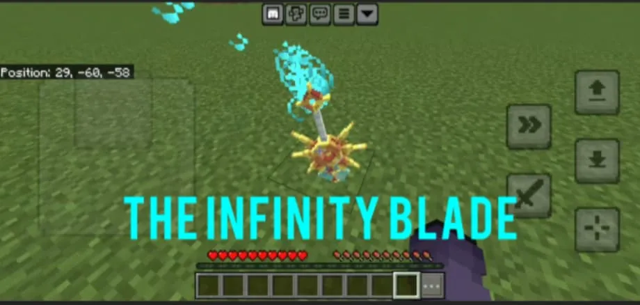 Infinity Blade Addon for Minecraft Bedrock