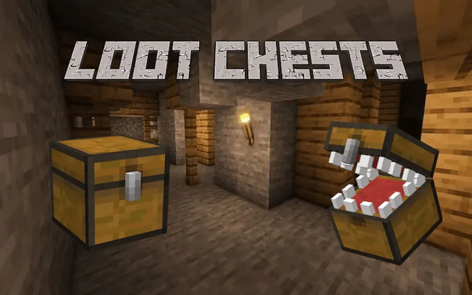 Loot Chests: Chests and Mimics Addon for Minecraft Bedrock