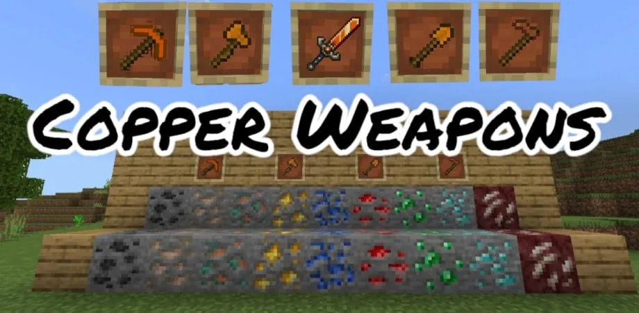 Medieval Copper tools Addon for Minecraft Bedrock