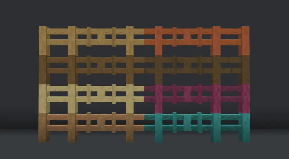 Stripped Fences Texture Pack for Minecraft Bedrock 26.10