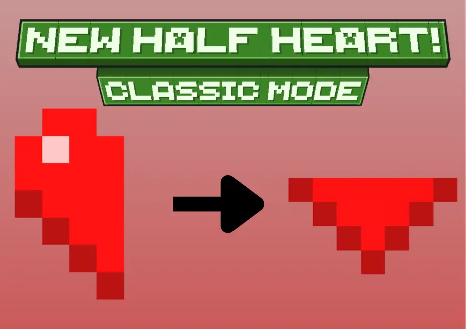 Half Heart (From Below) Texture Pack for MCPE 26.50