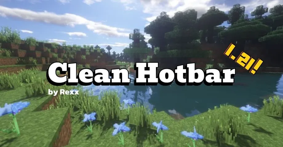 Clean Hotbar Texture Pack for Minecraft Bedrock 1.21.20