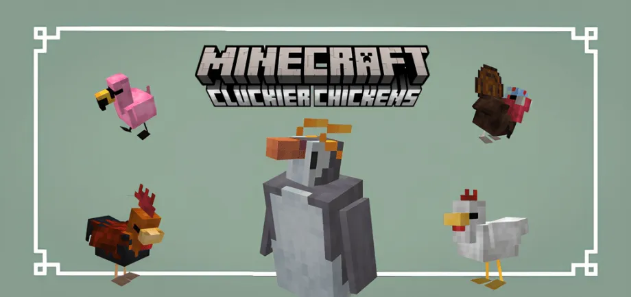 Cluckier Chickens Texture Pack for Minecraft Bedrock