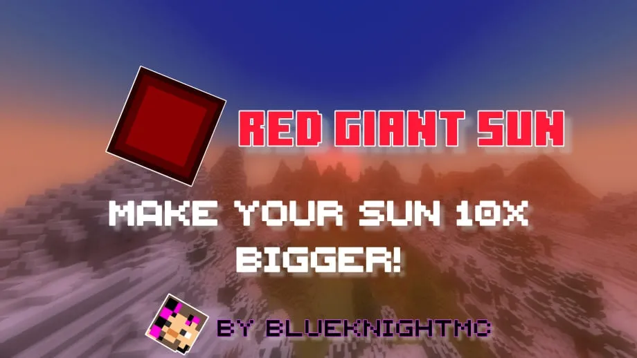 Red Giant Sun Texture Pack for Minecraft Bedrock
